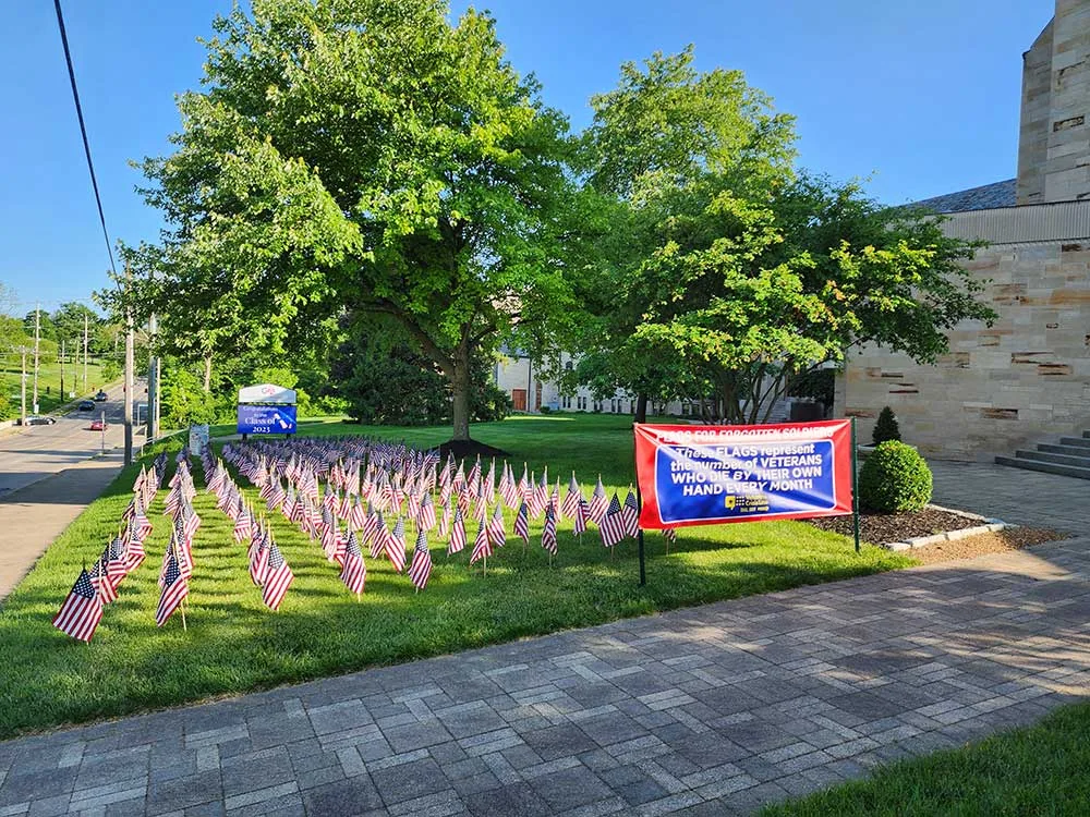 American flag — Memorial Day tribute.